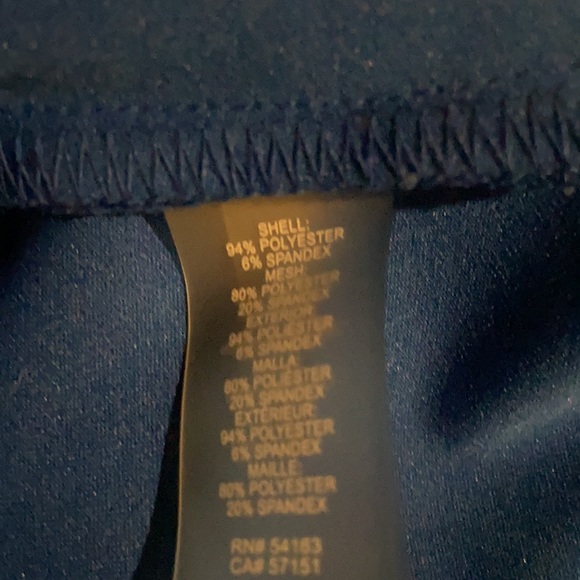 Calvin Klein Illusion-Trim Fit & Flare Blue Dress - Picture 8 of 8